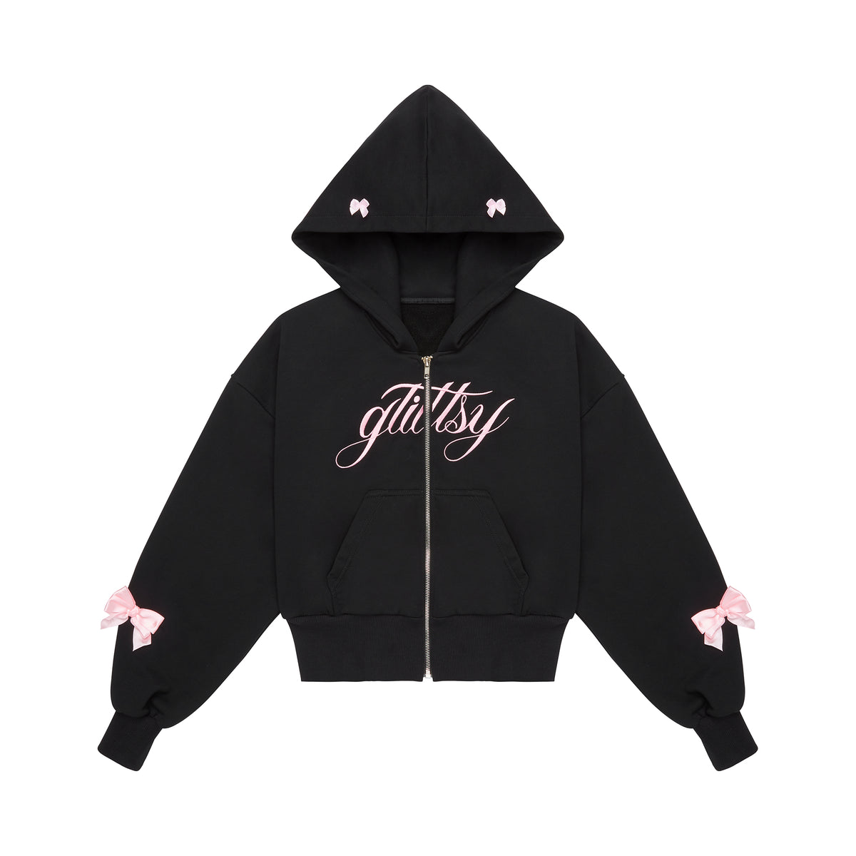 Satin Zipped Hoodie
