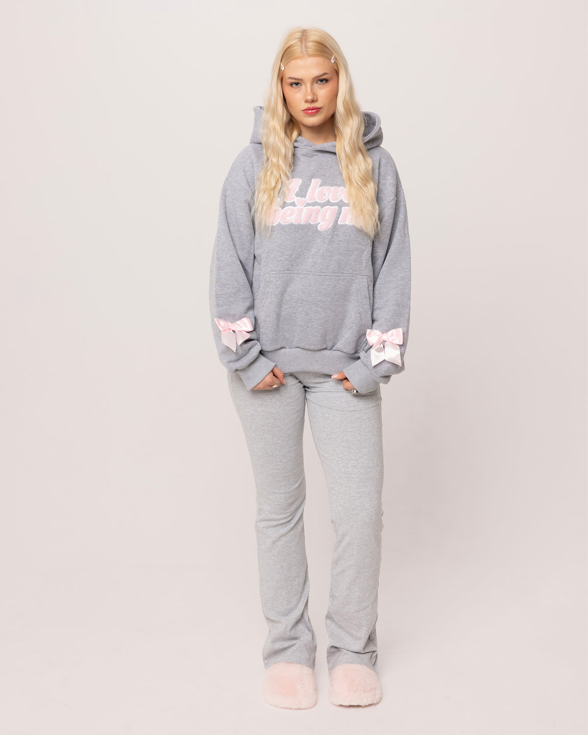 Bow Hoodie Gray