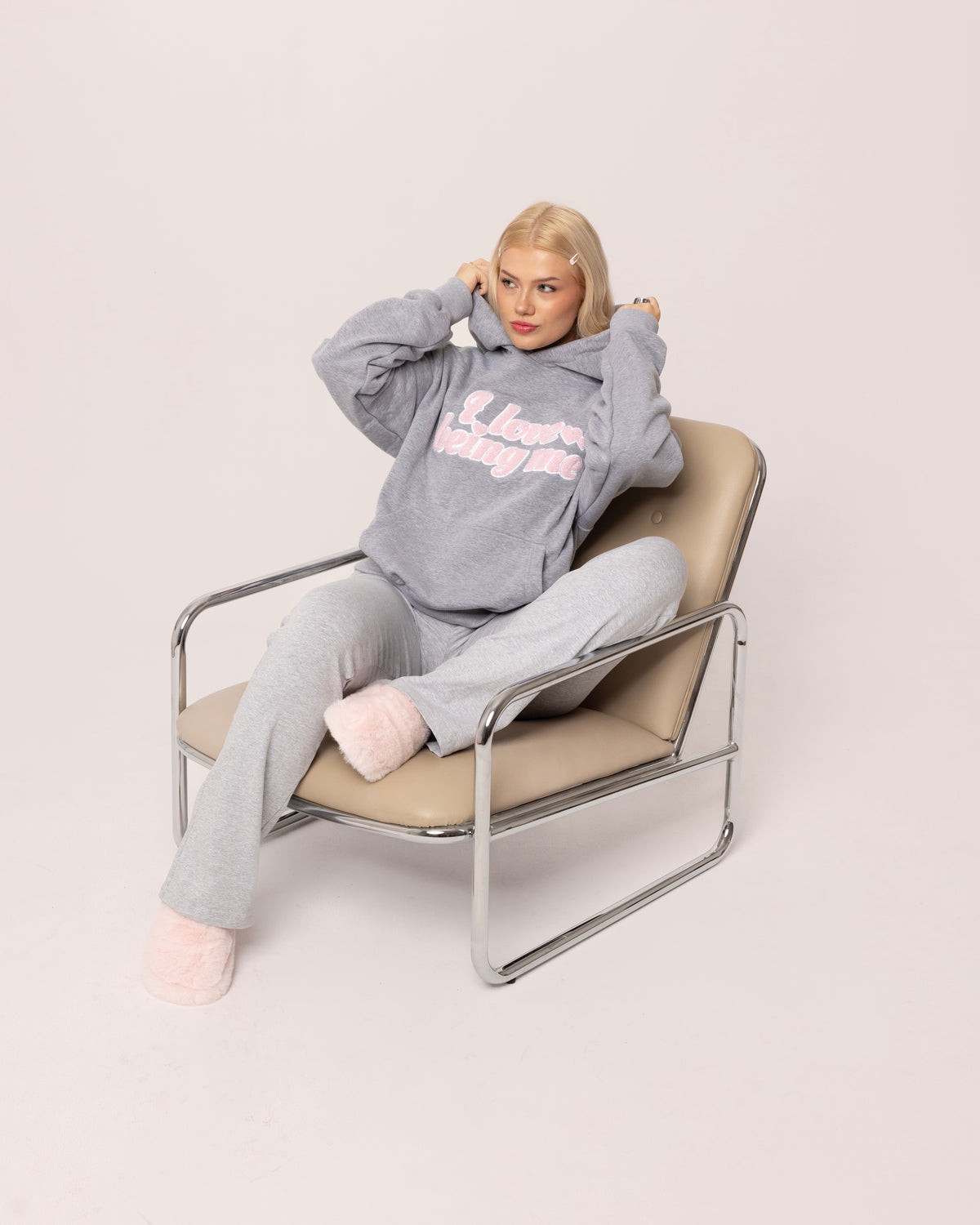 Bow Hoodie Gray
