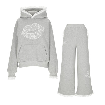 Gray Lace Set